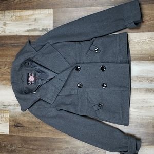 YMI Heather Gray Pea Coat Size M